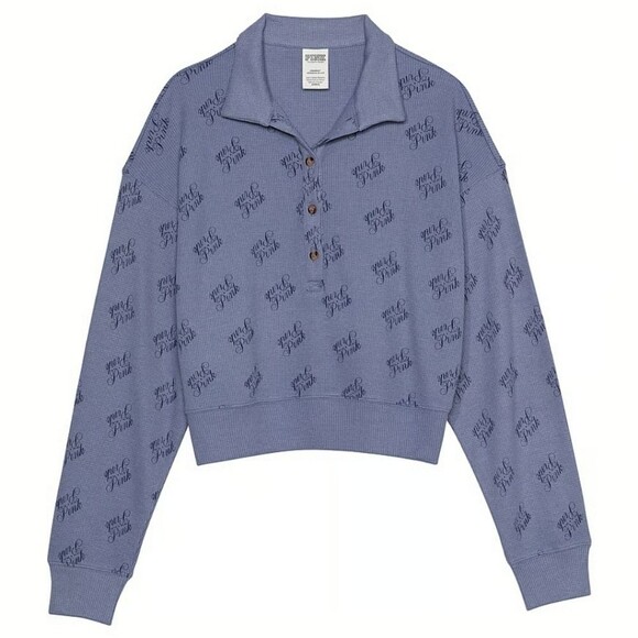 Thermal sleep shirt PINK Victoria's Secret Dusty Iris color size L - Picture 1 of 5